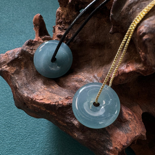 DUET | Blue Doughnut Jadeite Necklace
