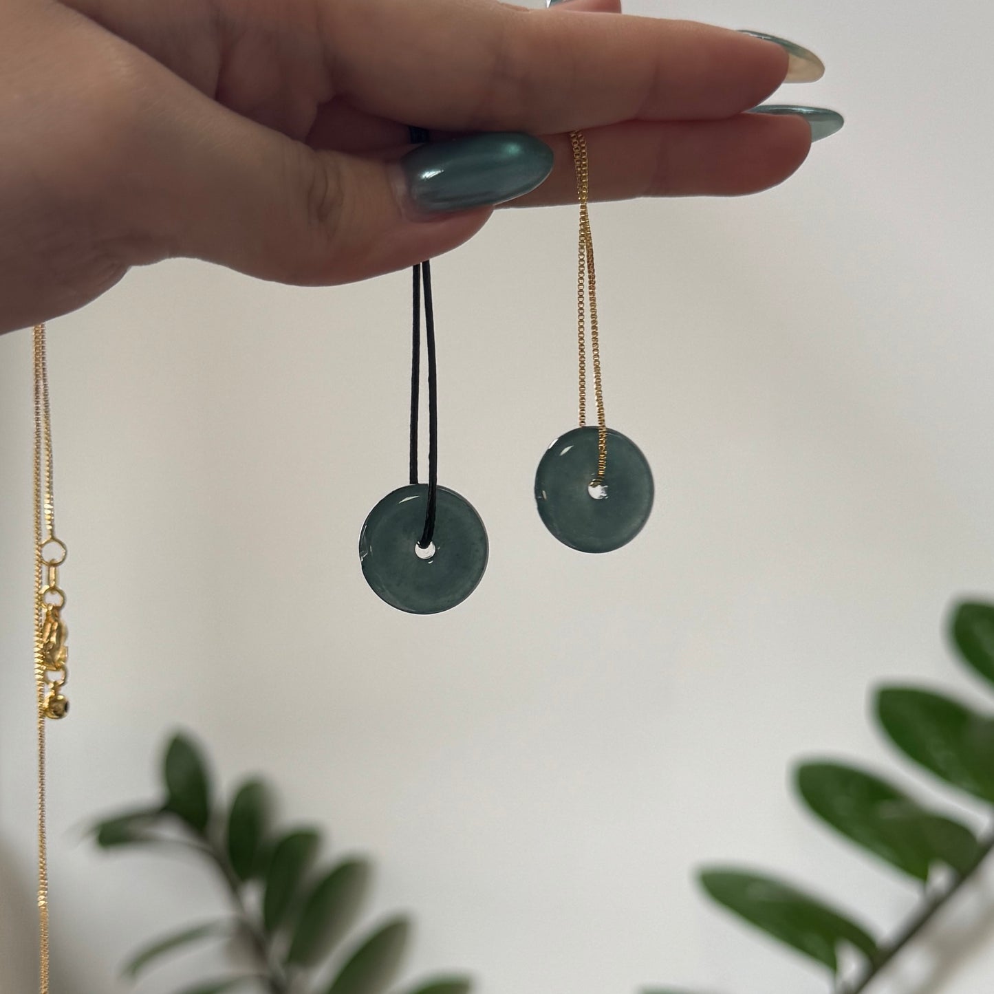 DUET | Dark Blue Doughnut Jadeite Necklace