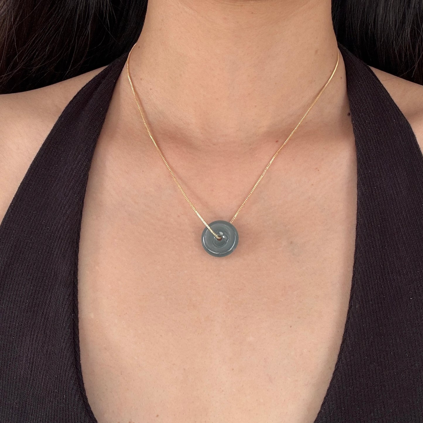 DUET | Blue Doughnut Jadeite Necklace