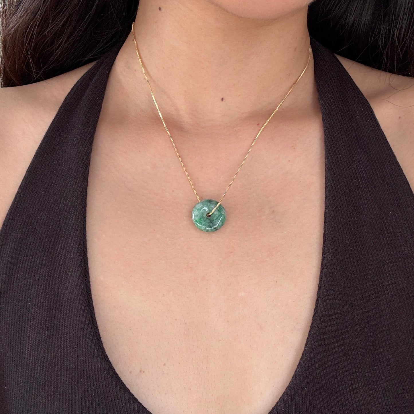 DUET | Green Doughnut Jadeite Necklace