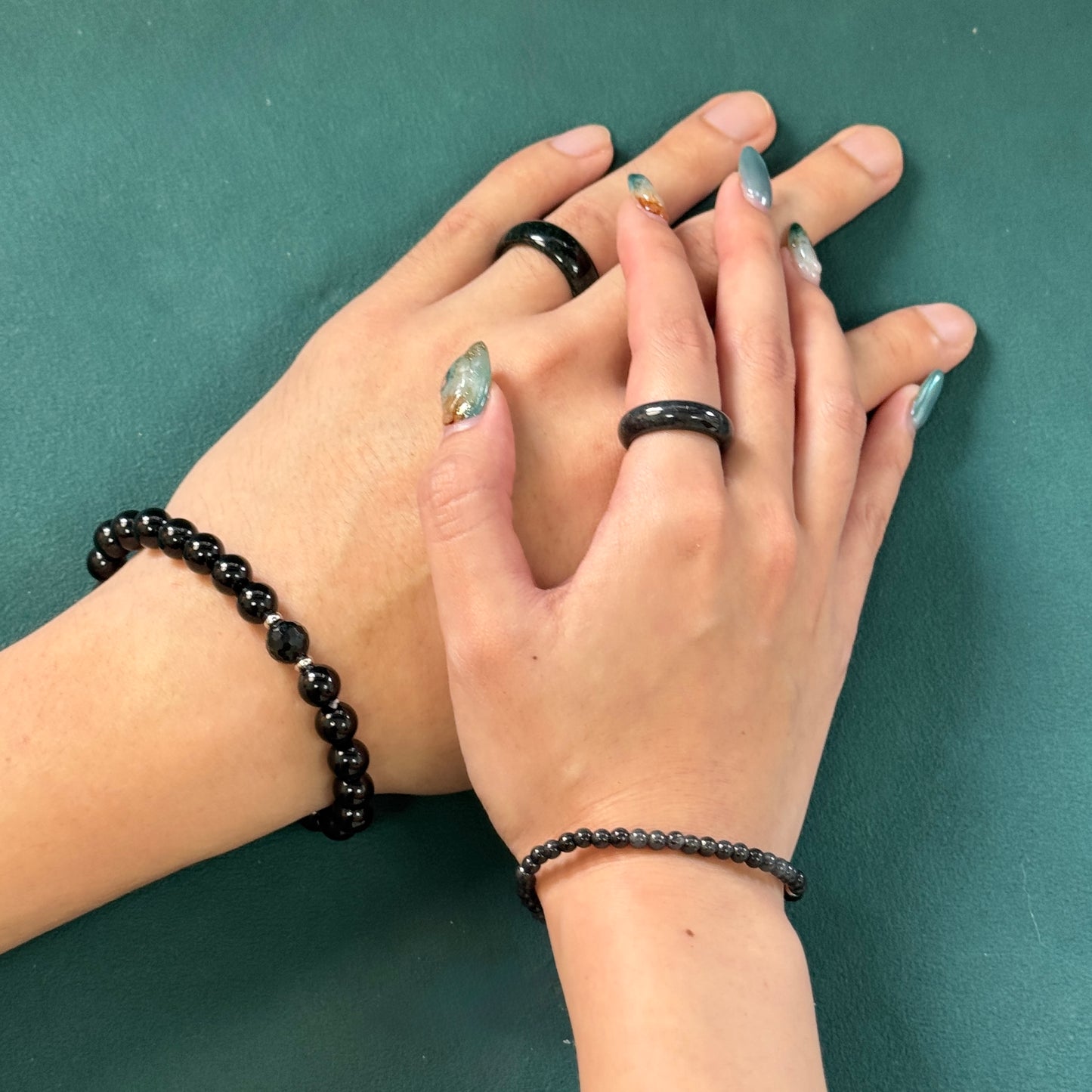 DUET | Black Jadeite Rings