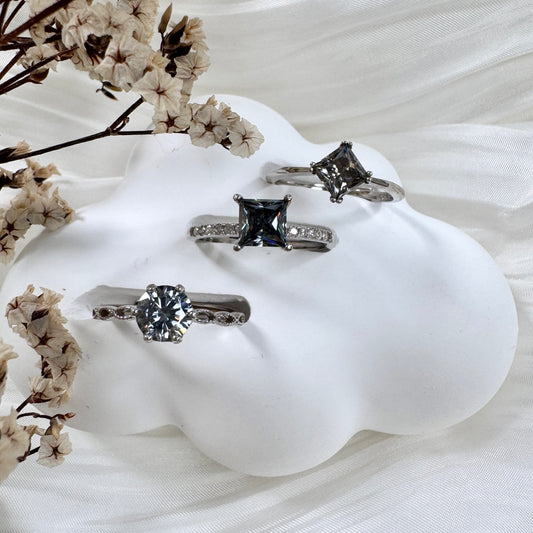 Smoky Moissanite Trio