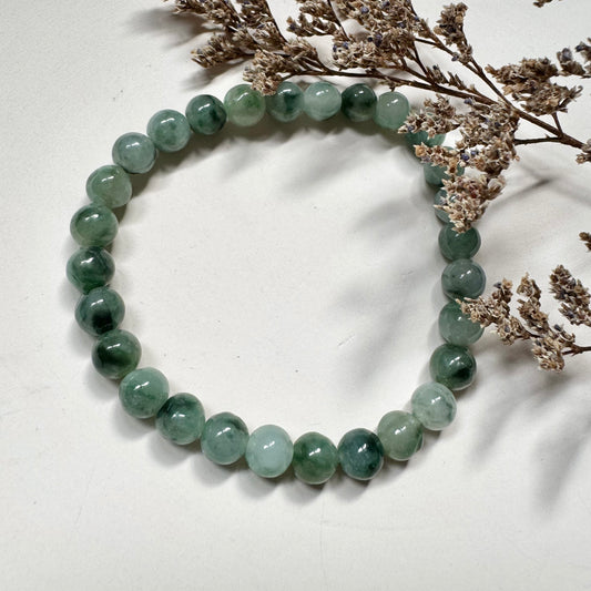 Piaohua Jadeite Beaded Bracelet