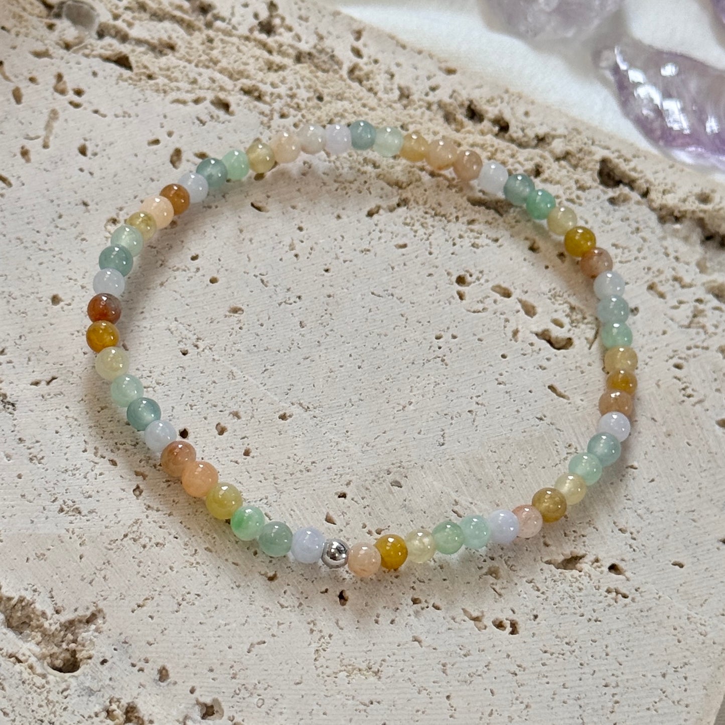 PRISM | Petite Rainbow Beaded Jadeite Bracelet