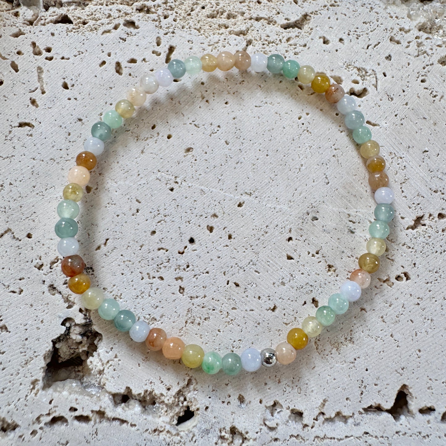 PRISM | Petite Rainbow Beaded Jadeite Bracelet