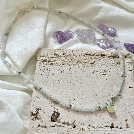 PRISM | Opal x Jadeite Beaded Necklace