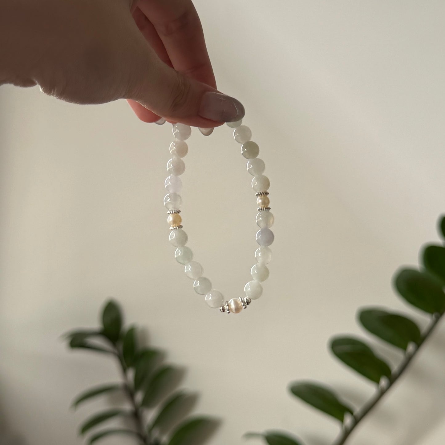 ESTUARY | Freshwater Pearl x Jadeite Bracelet