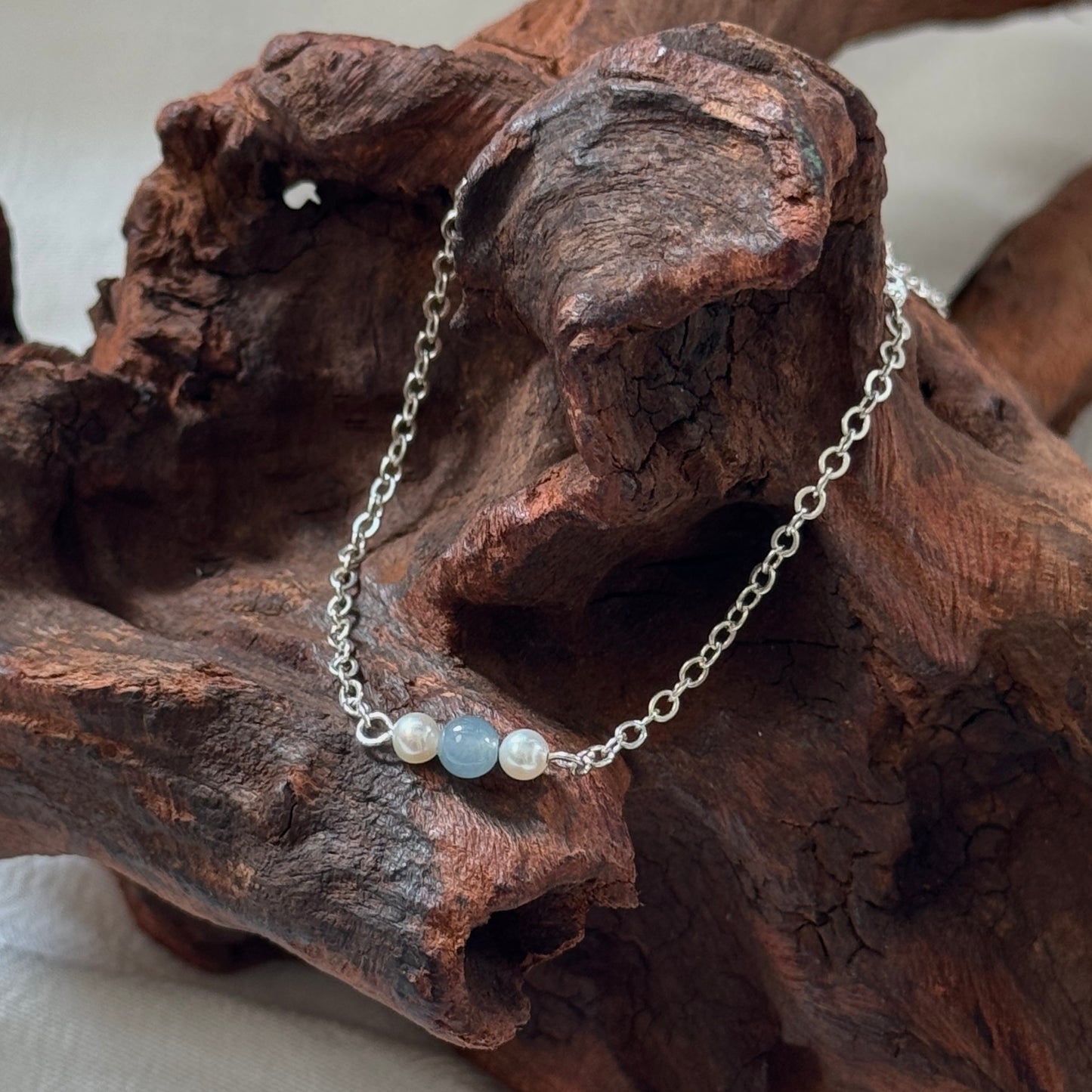 ESTUARY | Freshwater Pearl x Jadeite Dainty Bracelet