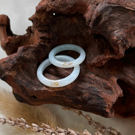 Osmanthus Jadeite Rings