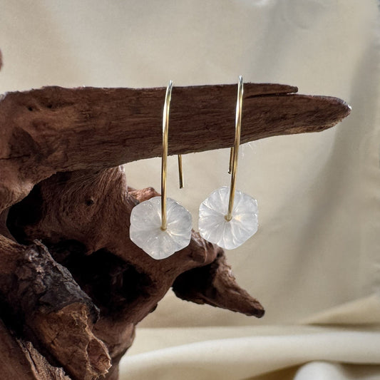 BLANC | Floral Jadeite Earrings