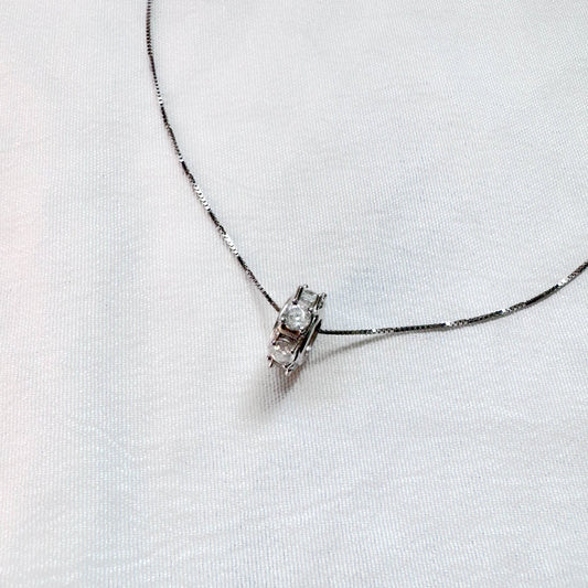 Alora Moissanite Necklace in Silver