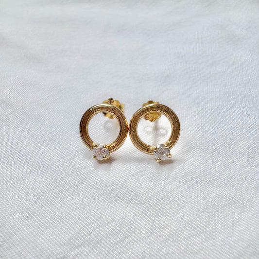 Dina Moissanite Earrings in Gold